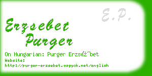 erzsebet purger business card